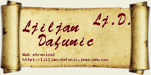 Ljiljan Dafunić vizit kartica